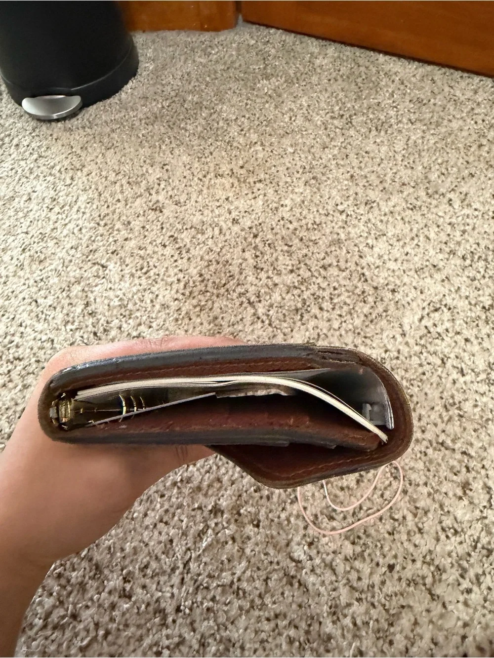 Authentic Louis Vuitton Wallet turned into a 6 ring Planner/Pocket Notebook